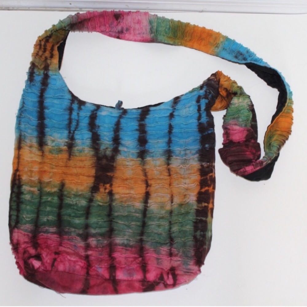 Boho Tie-Dye festival hobo bag